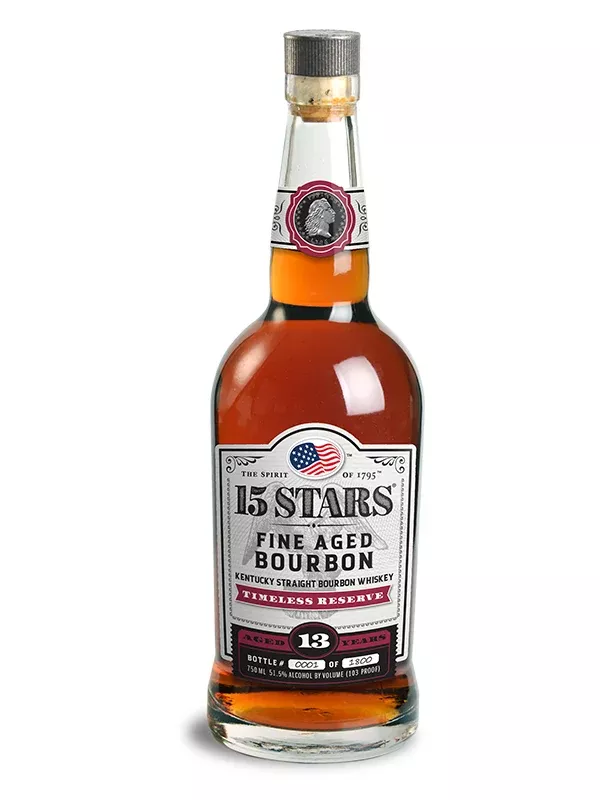 15 Stars 13 Year Old Timeless Reserve Fine Aged Bourbon Kentucky Straight Bourbon Whiskey 750ml