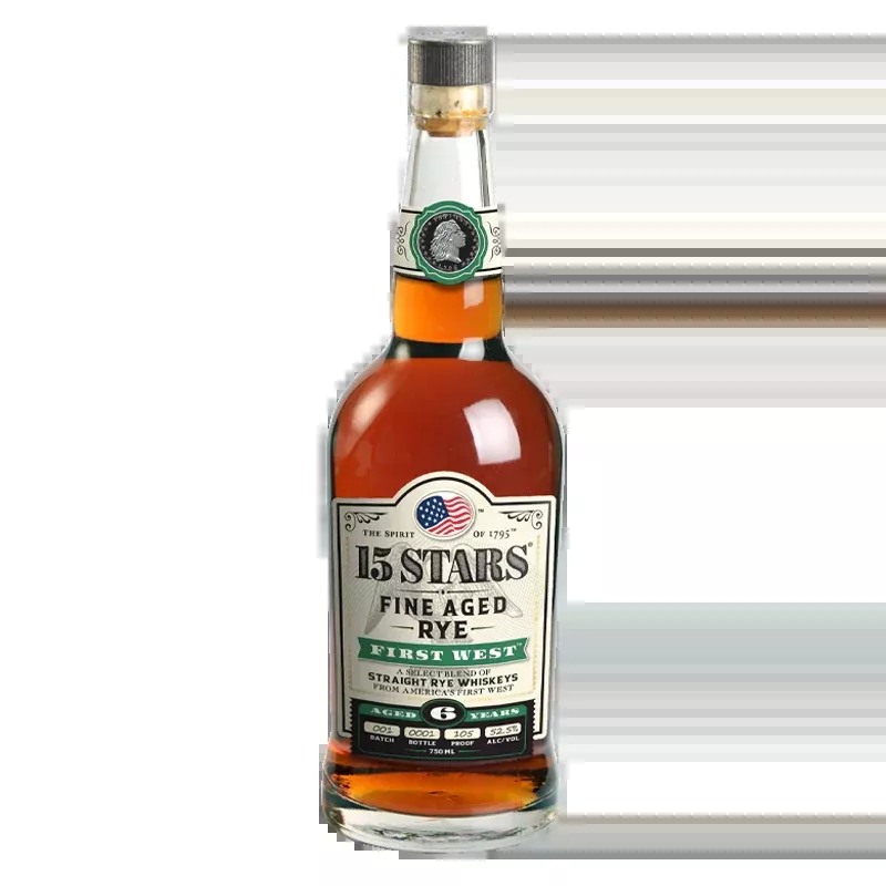 15 Stars Batch 001 6 Years Old First West Fine Aged Rye Whiskey 750ml