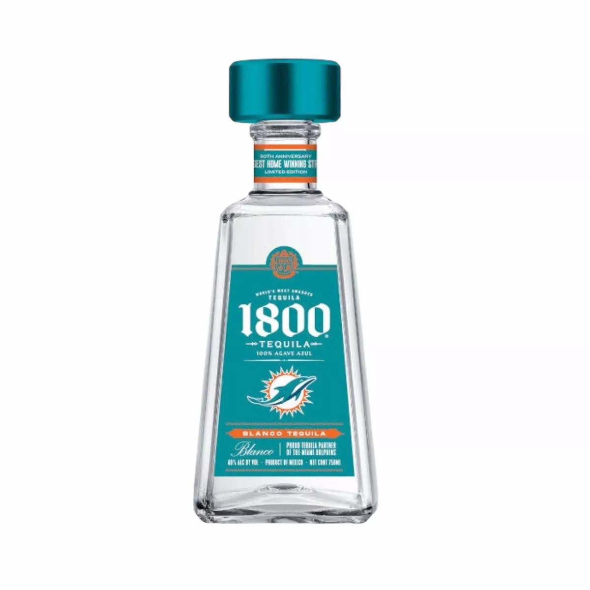 1800-miami-dolphins-blanco-tequila-commemorate-2024-limited-edition 1800 Miami Dolphins Blanco Tequila | Commemorate 2024 Limited Edition