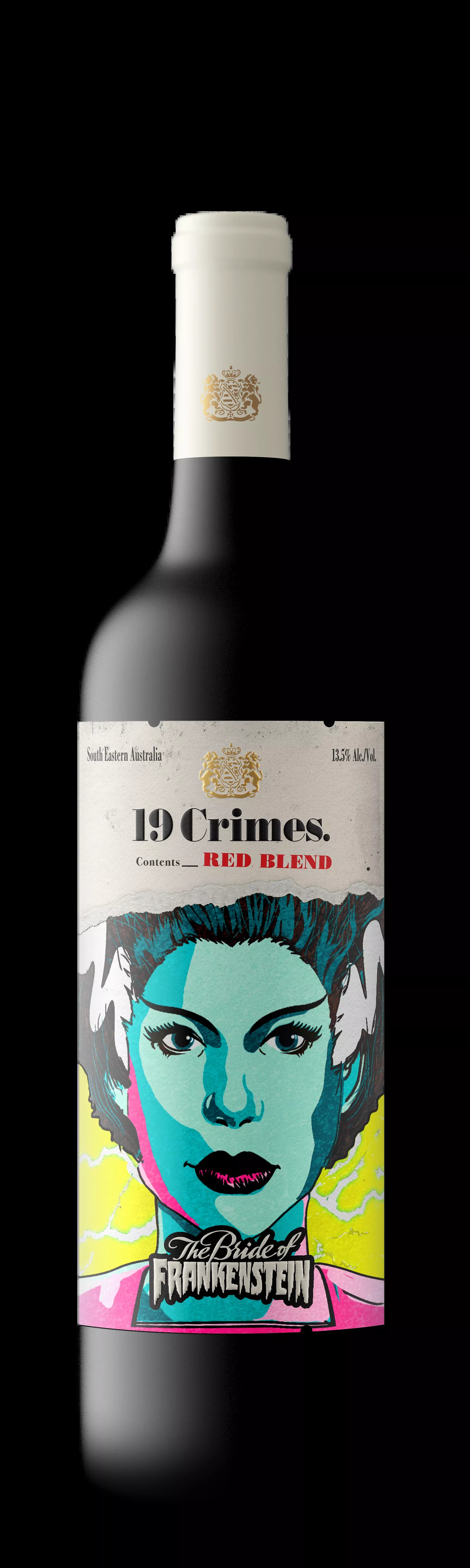 19 Crimes Monster Bride of Frankenstein Red Universal 750ML