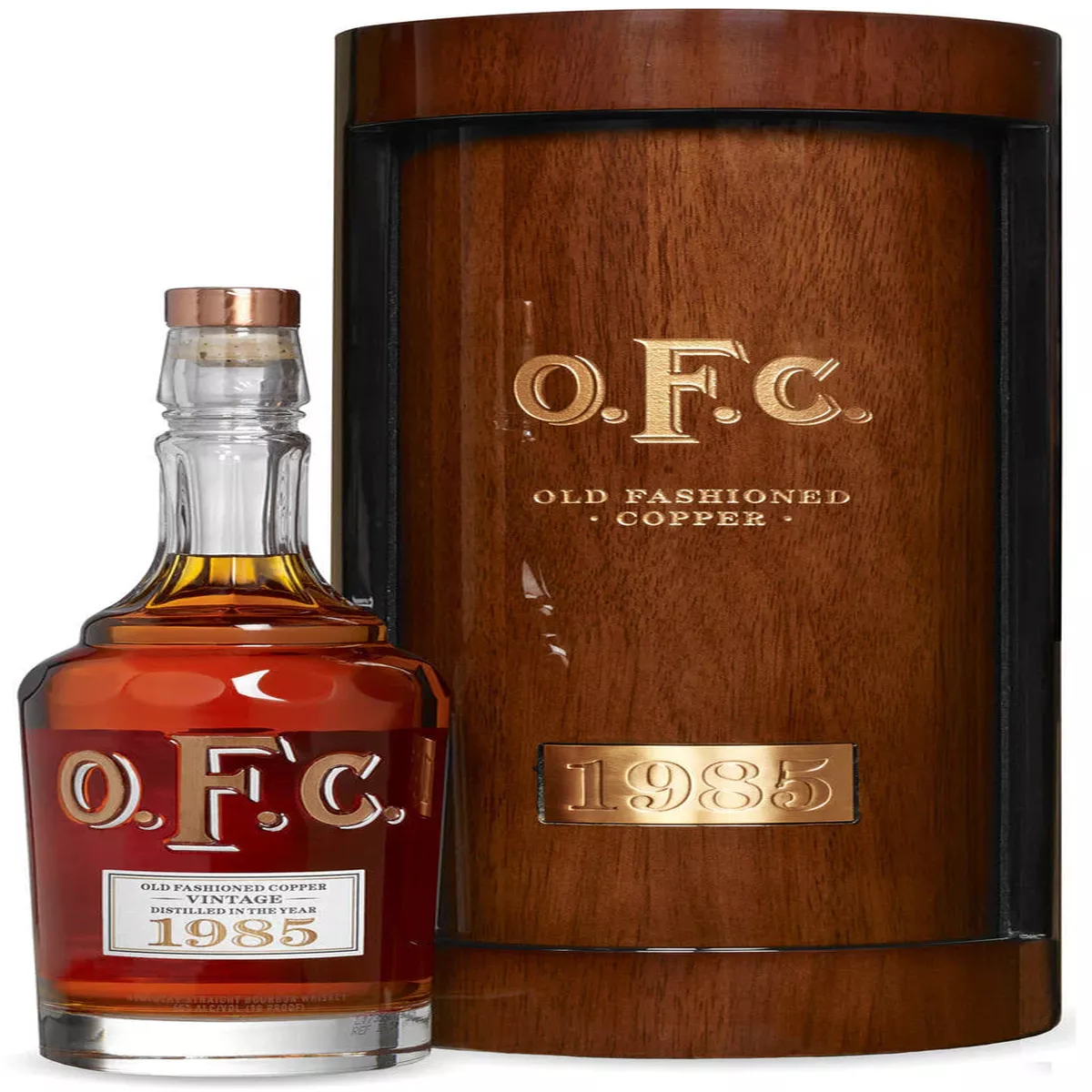 1985-buffalo-trace-o-f-c-old-fashioned-copper-bourbon-whiskey 1985 Buffalo Trace O.F.C. Old Fashioned Copper Bourbon Whiskey