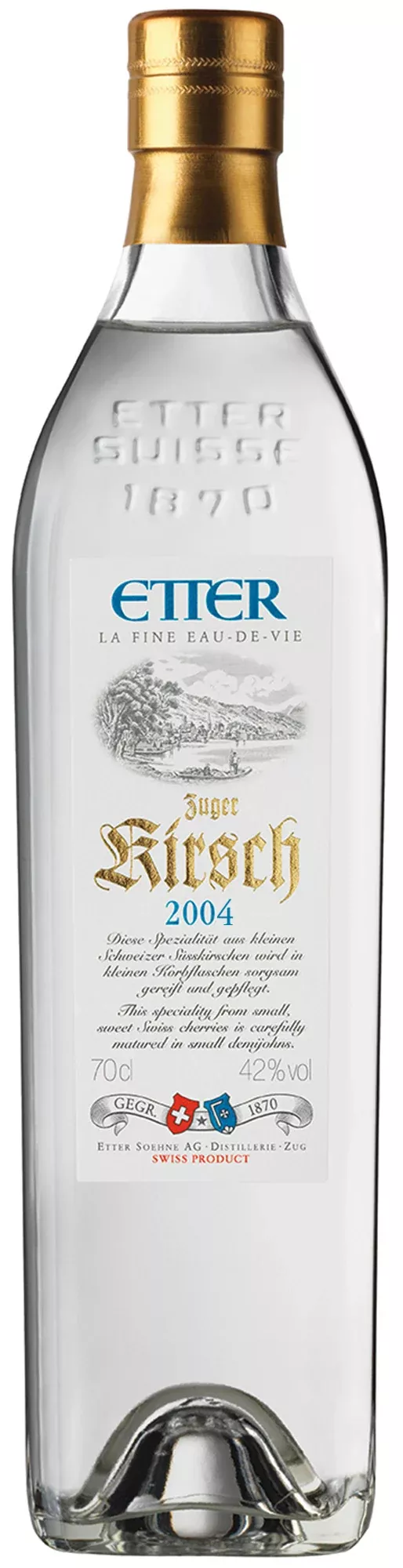 2004-etter-kirsch-o-p-zug-la-fine-eau-de-vie-700ml 2004 Etter Kirsch A.O.P Zug La Fine Eau-de-vie 700ml