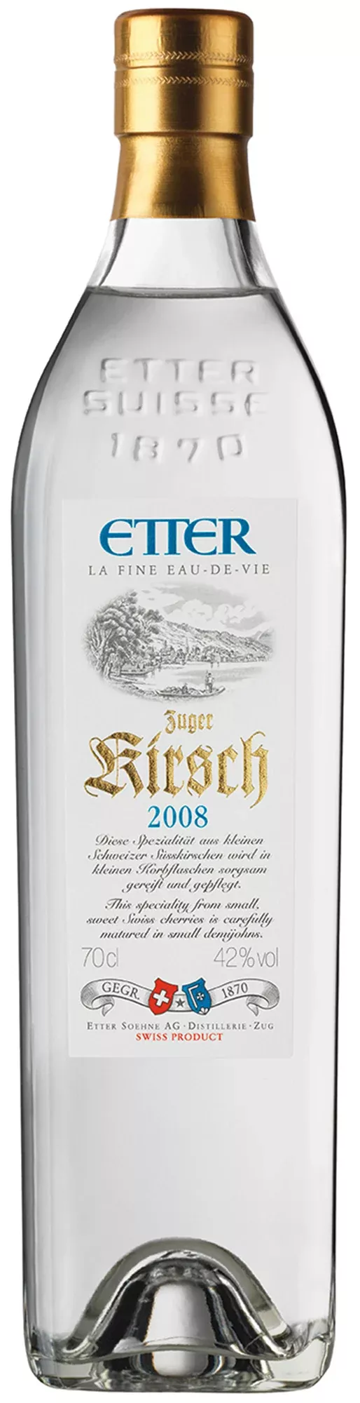 2008-etter-kirsch-o-p-zug-la-fine-eau-de-vie-700ml 2008 Etter Kirsch A.O.P Zug La Fine Eau-de-vie 700ml