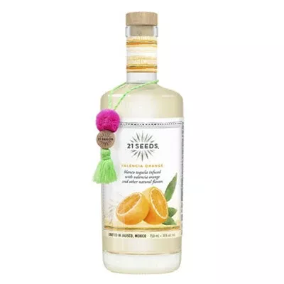 21 Seeds Valencia Orange Infused Blanco Tequila Flavored Tequila 70 750ML