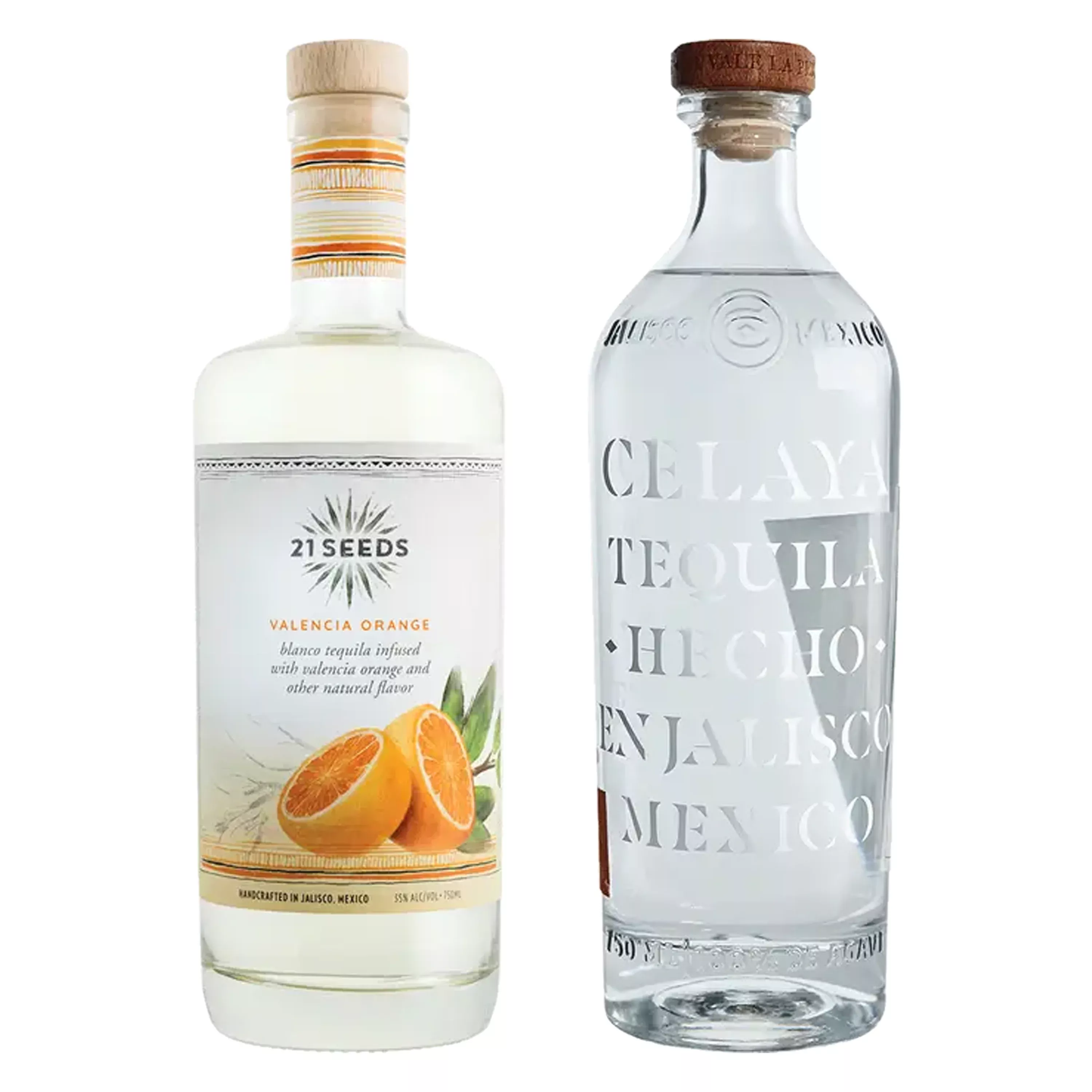 21-seeds-valencia-orange-infused-blanco-tequila-flavored-tequila-celaya-tequila- 21 Seeds Valencia Orange Infused Blanco Tequila Flavored Tequila & Celaya Tequila Blanco Bundle