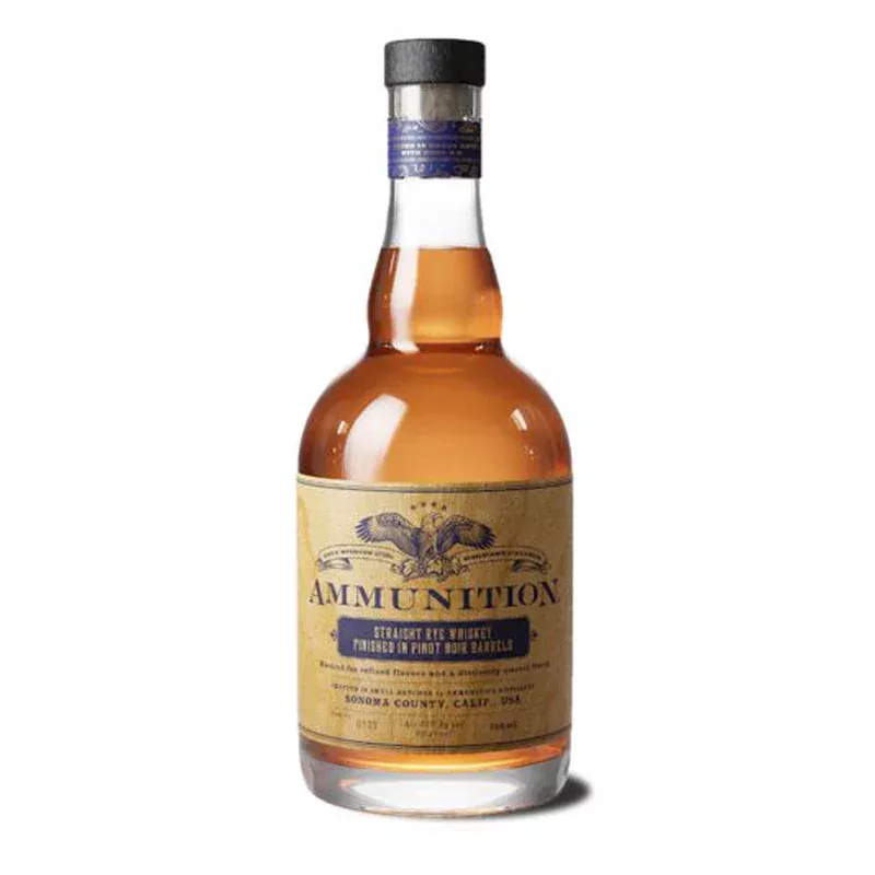 ammunition-straight-rye-whiskey-finished-in-pinot-noir-barrels-750ml Ammunition Straight Rye Whiskey Finished In Pinot Noir Barrels 750ml