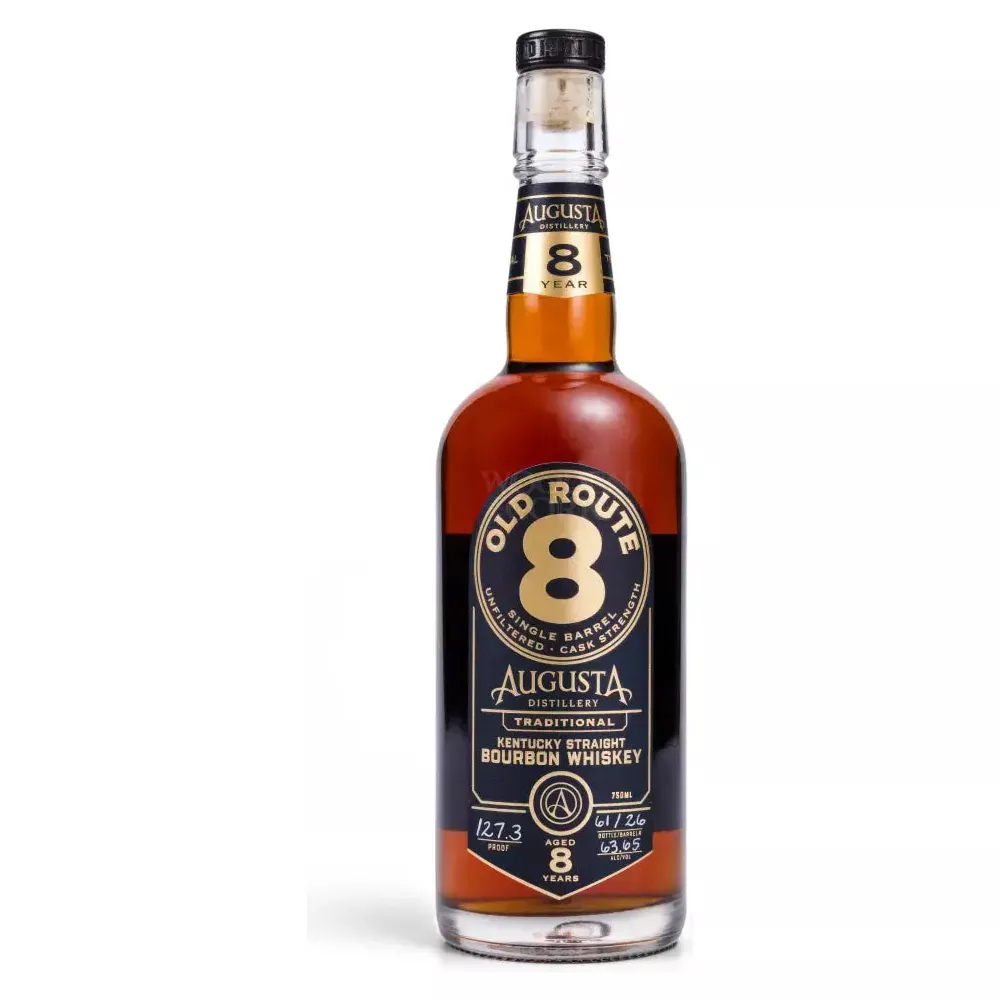 Augusta Distillery 8 Years Old Route 8 Single Barrel Unfiltered Cask strength Kentucky Straight Bourbon Whiskey