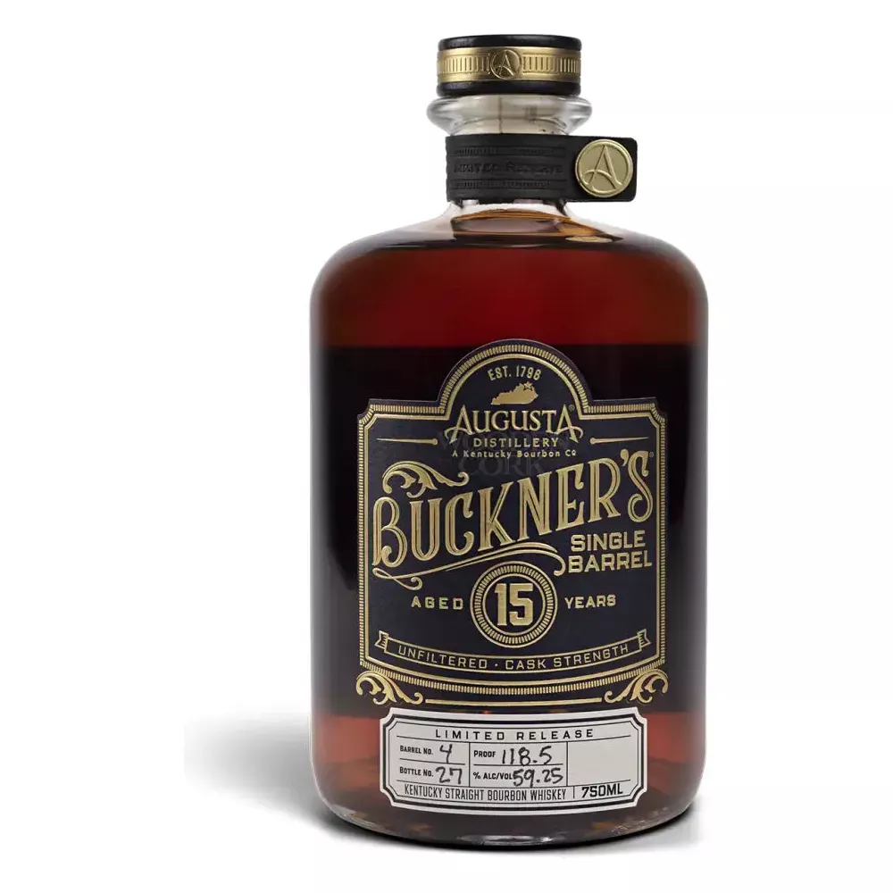 Augusta Distillery Limited Release 15 Year Old Buckner's Single Barrel Cask Strength Bourbon Whiskey 128.9 Proof