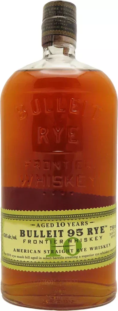 Bulleit 95 Aged 10 Year Old American Straight Rye Frontier Whiskey 750ml