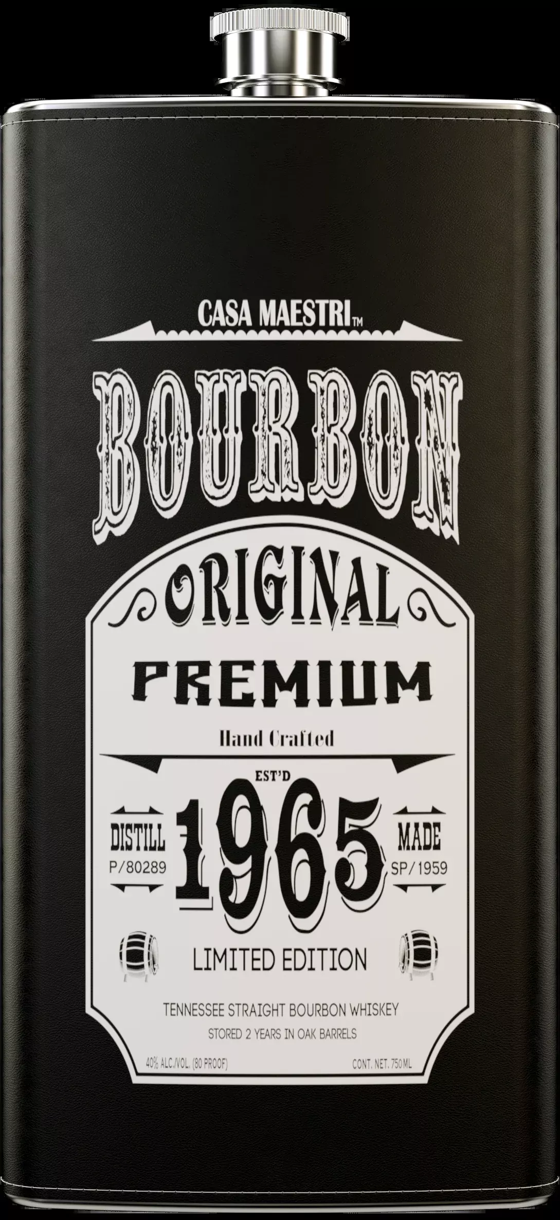 casa-maestri-bourbon-flask-1965-750ml Casa Maestri Bourbon Flask 1965 750ML