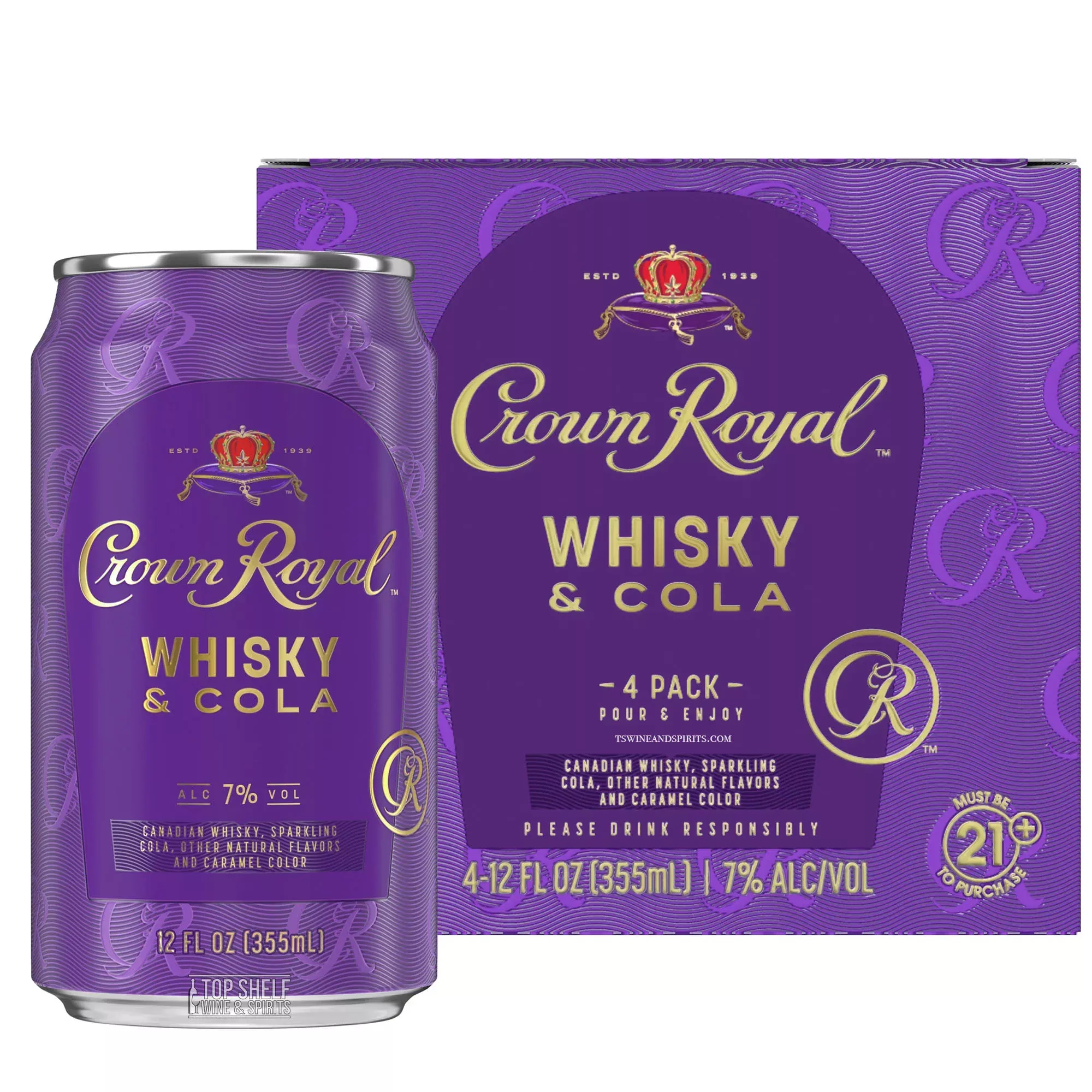 crown-royal-whisky-cola-cocktail-can-4-pack Crown Royal Whisky & Cola Cocktail Can 4-Pack