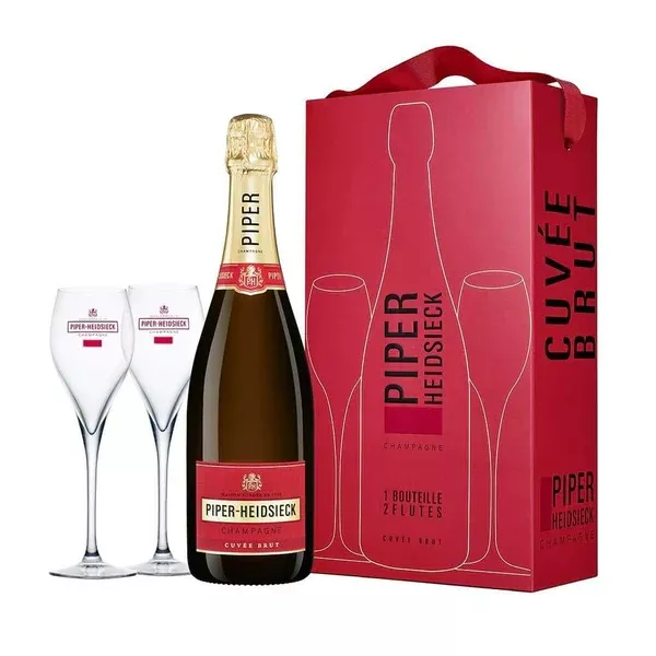 Piper-Heidsieck Cuvee Brut with Glasses 750ml