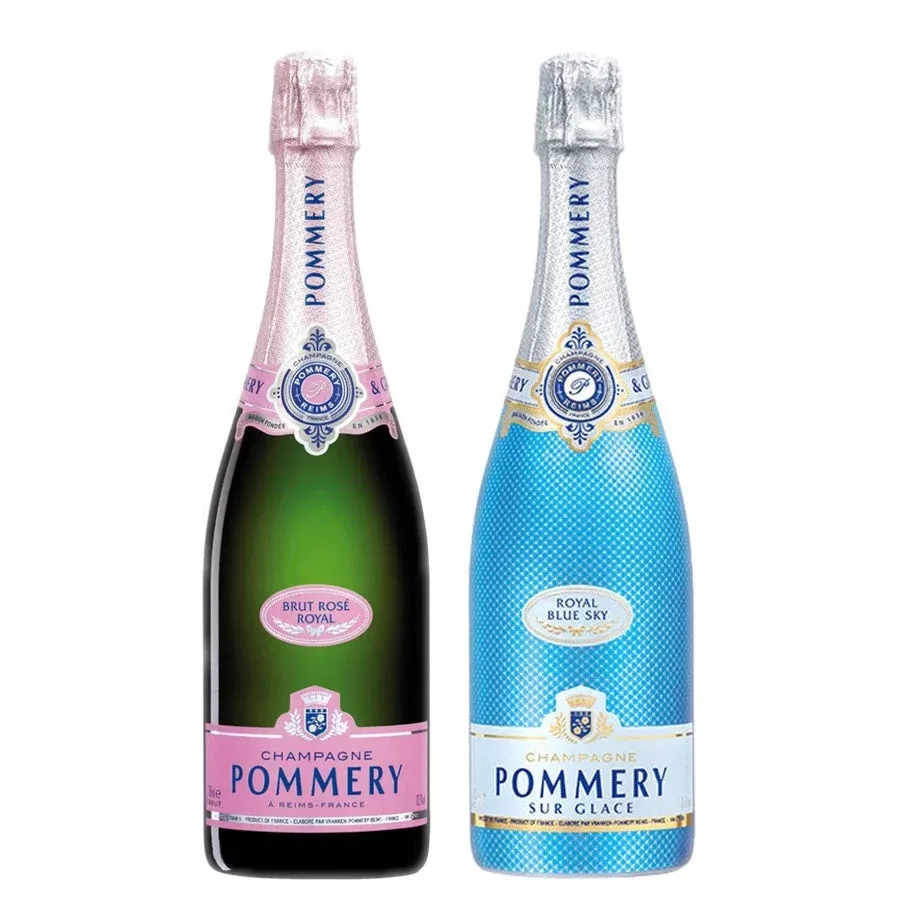 pommery-champagne-brut-rose-pommery-champagne-dry-royal-blue-sky-sur-glace-bundl Pommery Champagne Brut Rose & Pommery Champagne Dry Royal Blue Sky Sur Glace Bundle