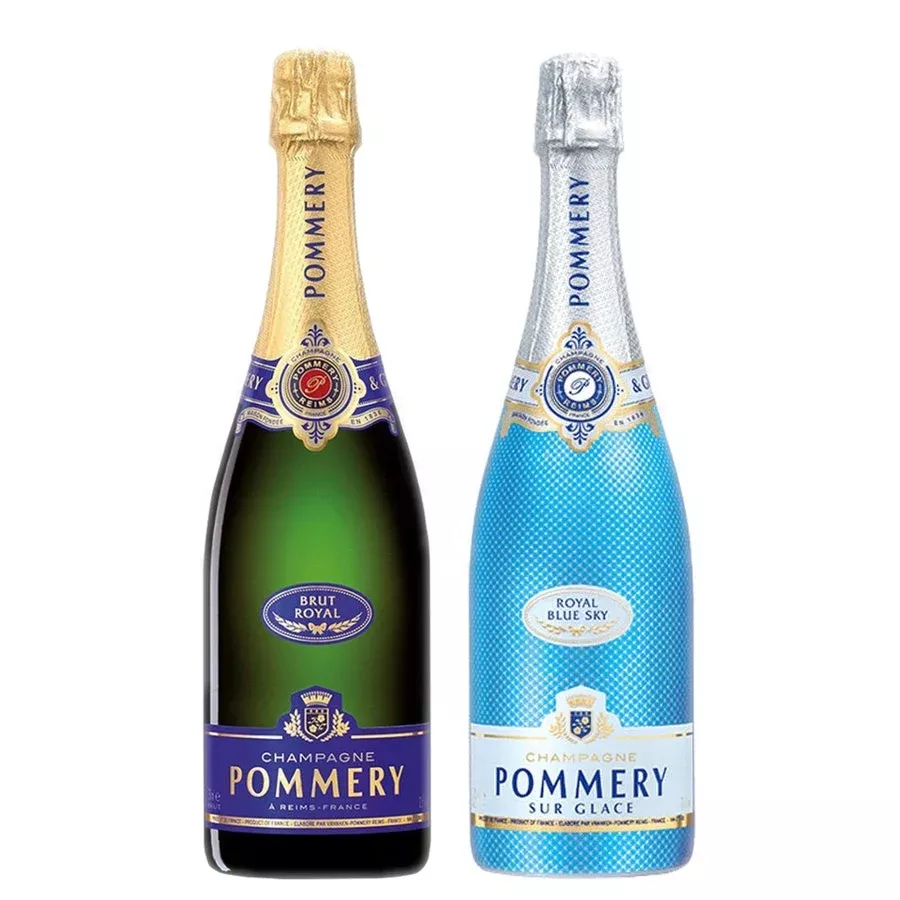 pommery-champagne-brut-royal-pommery-champagne-dry-royal-blue-sky-sur-glace-bund Pommery Champagne Brut Royal & Pommery Champagne Dry Royal Blue Sky Sur Glace Bundle