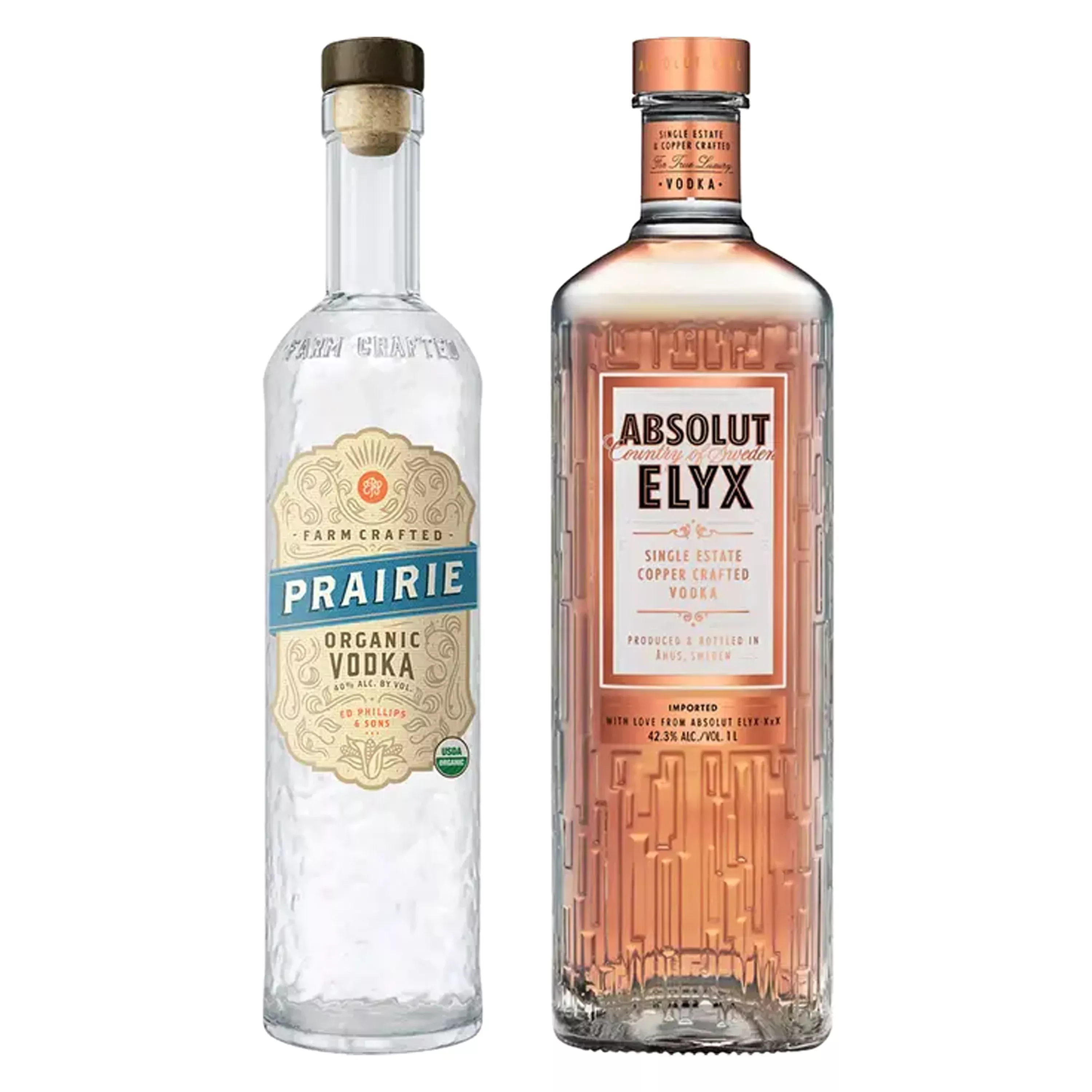 Prairie Vodka & Absolut Vodka Elyx Bundle
