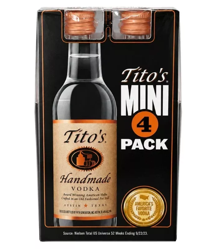 tito-s-handmade-vodka-shooters-mini-4-pack-4-x-50ml Tito's Handmade Vodka Shooters Mini 4-Pack (4 x 50mL)