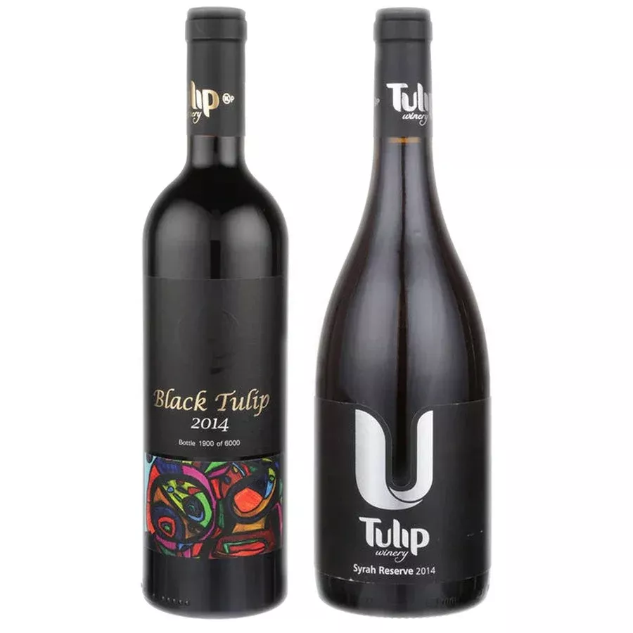 tulip-dry-red-black-tulip-galilee-tulip-syrah-reserve-kfar-yuval-vineyard-upper- Tulip Dry Red Black Tulip Galilee & Tulip Syrah Reserve Kfar Yuval Vineyard Upper Galilee Bundle
