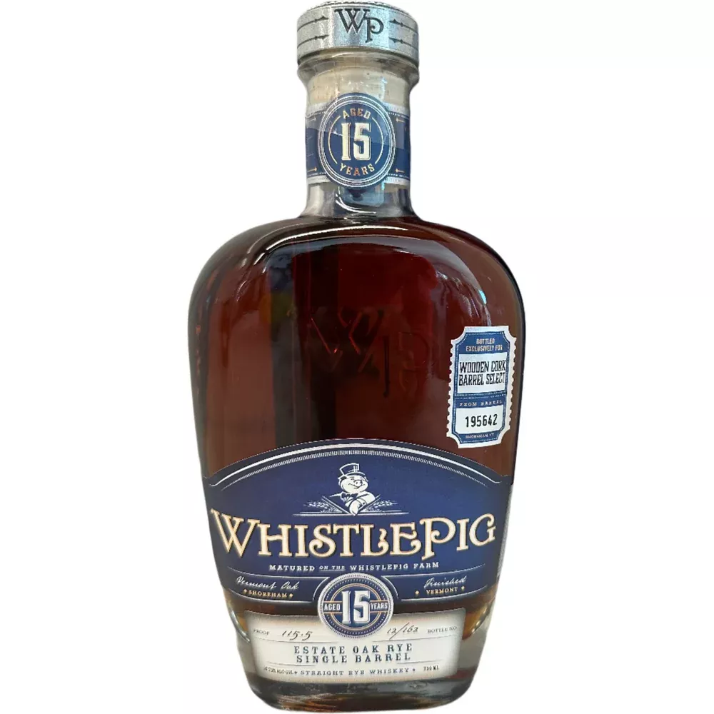 whistlepig-15-year-straight-rye-wooden-cork-barrel-select WhistlePig 15 Year Straight Rye Wooden Cork Barrel Select