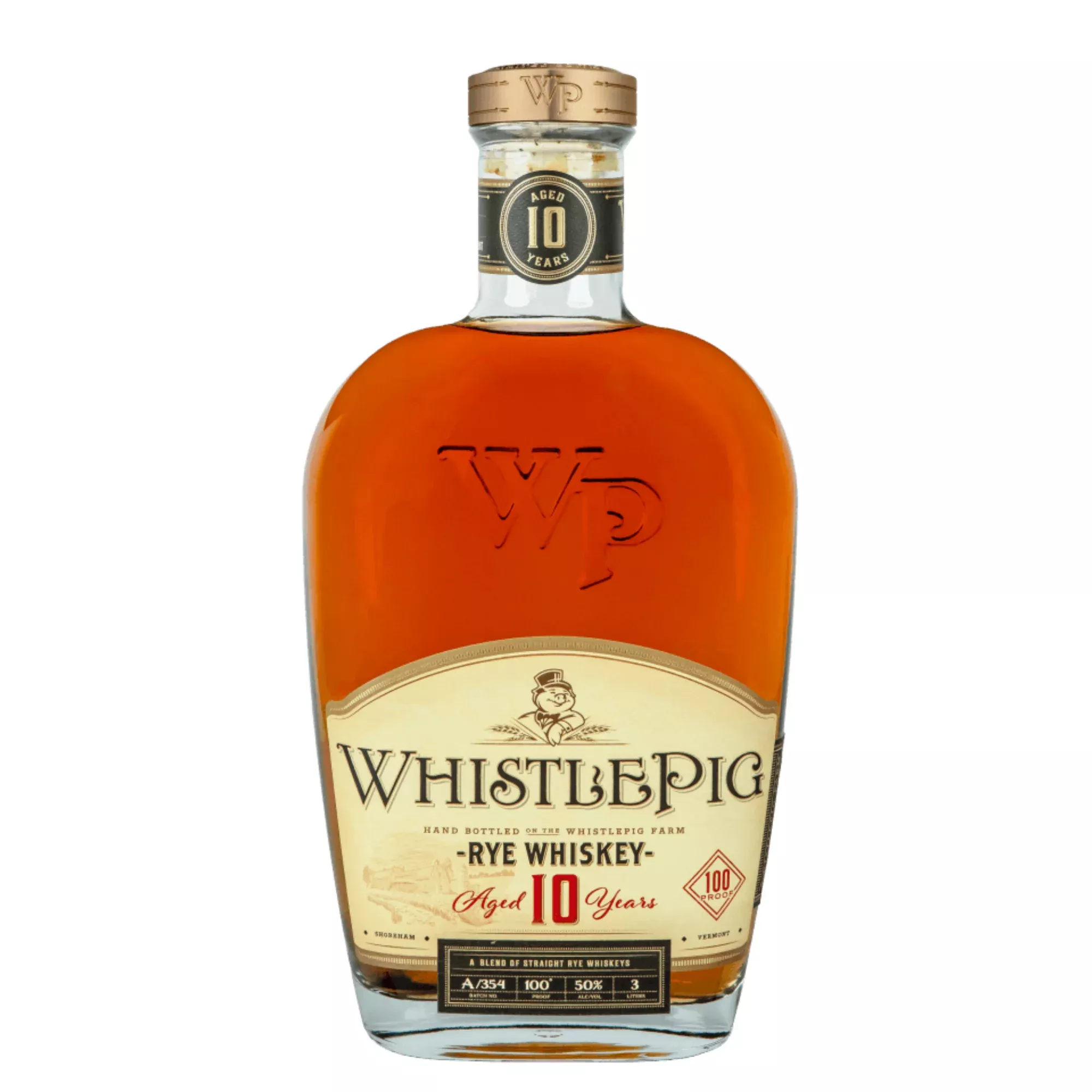 WhistlePig Small Batch Rye 10 Year Whiskey 3L